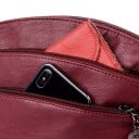 Ladies' crossbody bag with several zip pockets Rounded shape Adjustable shoulder strap Decorative metal pendant 24 x 22 x 11 cm 10