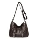 Ladies' crossbody bag with zip pockets on the front and back Adjustable shoulder strap PU leather 26 x 20 x 11 cm 3
