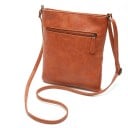 Ladies' Crossbody Handbag Shoulder Bag Flat Shape Multiple Zip Pockets Long Adjustable Strap PU Leather in Vintage Style 23 x 26 cm 8