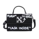 Ladies' crossbody handbag with flap and prominent inscriptions Top handle Metal clasp Adjustable strap PU leather 21.5 x 15 x 8 cm 2