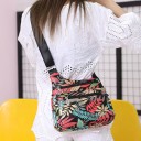 Ladies' Crossbody Handbag with Print More Zip Pockets Fits a Smaller Tablet Wide Strap Nylon and Polyester 28 x 26 x 8 cm 3