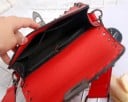 Ladies' crossbody handbag with studs and metal fastening Two detachable straps including a colourful PU leather Measure 21 x 15 x 6 cm 4