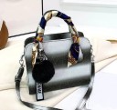 Ladies' crossbody handbag with top handle Shimmering surface with colour gradient Strap with carabiners PU leather 22 x 18 x 9 cm 2