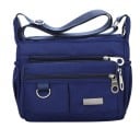 Ladies' crossbody shoulder bag made of nylon and polyester Two front zip pockets Adjustable strap Dimensions 25 x 19 x 9 cm 2