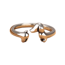 Ladies' Dachshund Ring Open Adjustable Ring Universal Size Copper Alloy Cute Animal Design For Dog Lovers 4