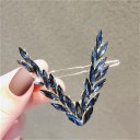 Ladies Decorative Hair Clip 8 × 5.5 cm V Shape Crystal Rhinestones Alloy Metal Hair Accessory 14