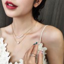 Ladies' Delicate Necklace with Pearls 8