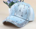 Ladies' Denim Cap with Rhinestones 4