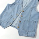 Ladies' Denim Gilet P1679 4