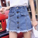 Ladies' Denim Shorts with Buttons Gisela 4