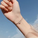 Ladies' Double Bracelet with Gemstone P161 1