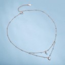 Ladies' Double Necklace with Heart G613 4