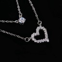 Ladies' Double Necklace with Heart 2