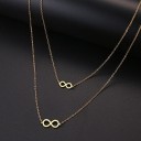 Ladies' Double Necklace with Infinity 2