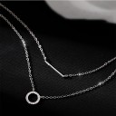 Ladies' Double Necklace with Pendant D534 2