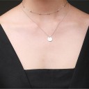 Ladies' Double Necklace with Pendant D606 6