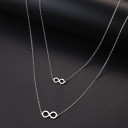 Ladies' Double Necklace with Pendants D259 3