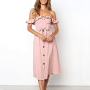 Ladies' Dress with Dropped Straps 7