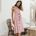 Ladies' Dress with Dropped Straps 8