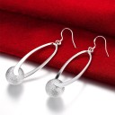 Ladies' Drop Earrings with a Ball 4