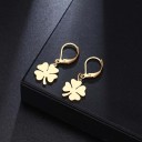 Ladies' Drop Earrings with a Four-Leaf Clover 5