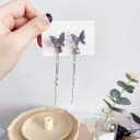 Ladies' Drop Earrings with Butterflies G1002 2