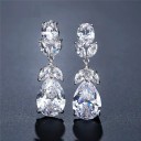 Ladies' Drop Earrings with Crystals G1241 3