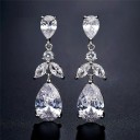Ladies' Drop Earrings with Crystals G1241 4