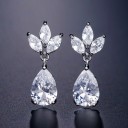 Ladies' Drop Earrings with Crystals G1241 7
