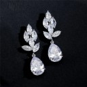 Ladies' Drop Earrings with Crystals G1241 8