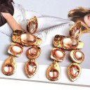 Ladies' Drop Earrings with Crystals G808 4