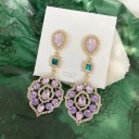 Ladies' Drop Earrings with Crystals G840 1