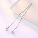 Ladies' Drop Earrings with Cube C1104 3