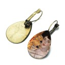 Ladies' Drop Earrings with Drawing 4