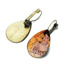 Ladies' Drop Earrings with Drawing 7