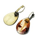 Ladies' Drop Earrings with Drawing 8