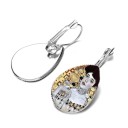 Ladies' Drop Earrings with Drawing 12