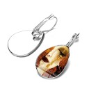 Ladies' Drop Earrings with Drawing 17