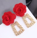 Ladies' Drop Earrings with Flowers 3
