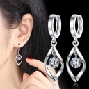 Ladies' Drop Earrings with Gemstone R68 2