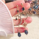 Ladies' Drop Earrings with Pearls and Zircons G433 2