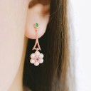 Ladies' Drop Earrings with Stones and Pearls 2