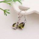 Ladies' Drop Earrings with Zircon G588 18