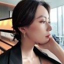 Ladies' Drop Earrings with Zirconia G1256 2