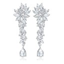Ladies' Drop Earrings with Zirconia G617 6