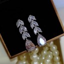 Ladies' Drop Earrings with Zircons G123 6
