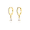 Ladies' Drop Earrings with Zircons H743 13