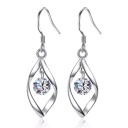 Ladies' Drop Earrings with Zircons 1