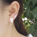 Ladies' Earrings Cat and Fish 2 pcs 2