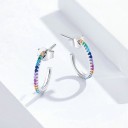Ladies' Earrings with Coloured Stones 4